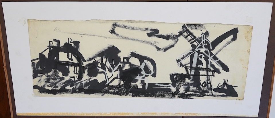 David Smith (British, 1930-1999), ink, wash and chalk on paper, 'Norfolk mill', signed in pencil, 28 x 76cm, unframed. Condition - fair, Provenance; from the artists' studio. David Smith was born in Lowestoft and exhibit